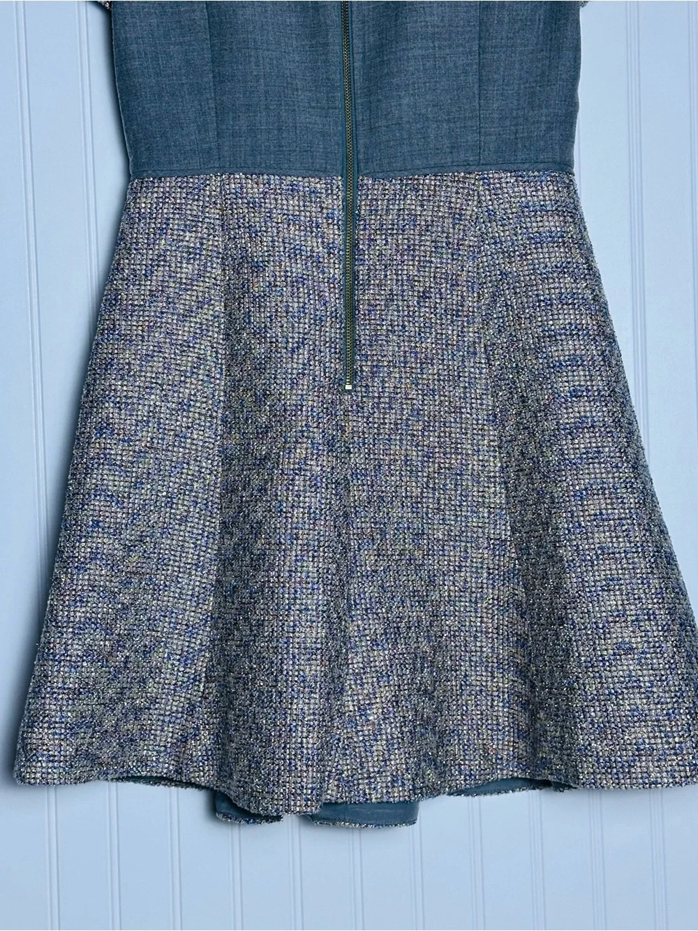 J.Crew Metallic Mixed Tweed Fit & Flare Dress Sz 6 A-line, fit-and-flare Office - Picture 11 of 13